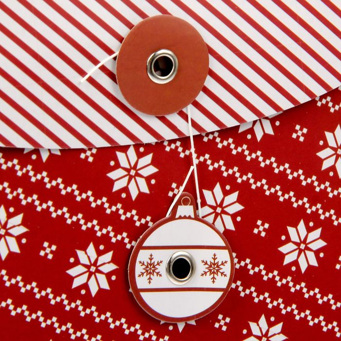 Пакет подарочный «Новогодний узор», 18 × 23 × 10 см