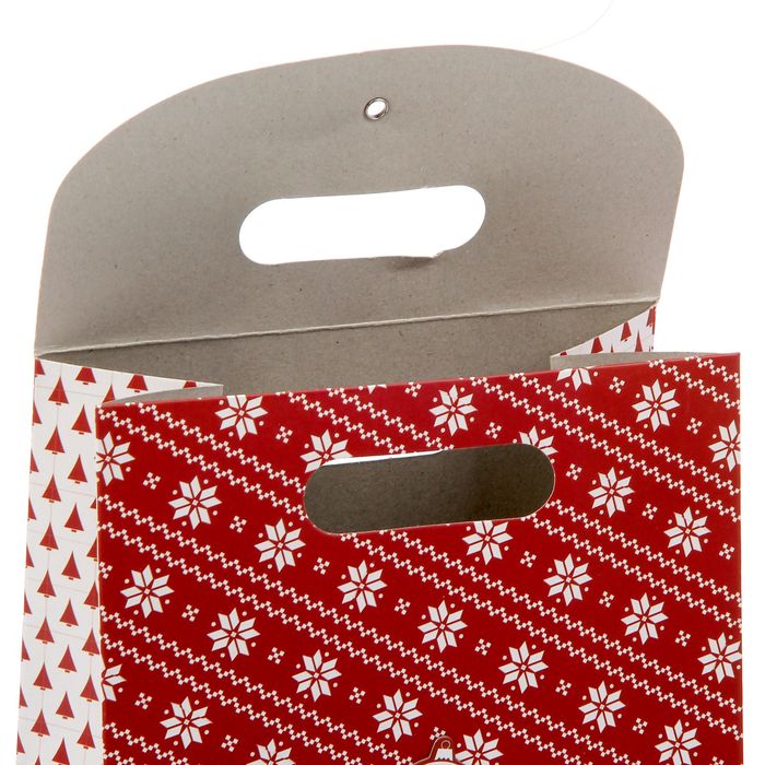 Пакет подарочный «Новогодний узор», 18 × 23 × 10 см