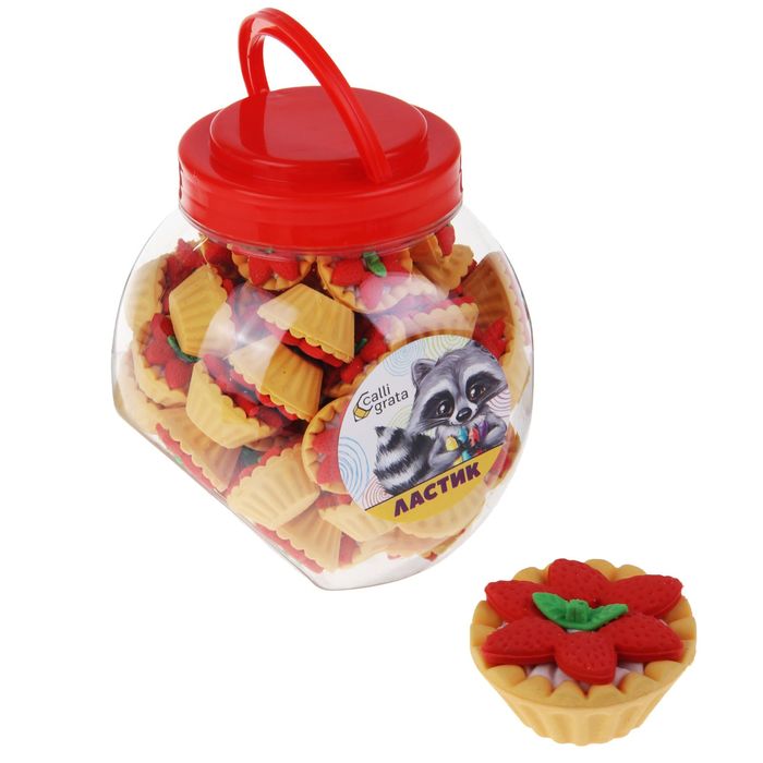 Ластик фигурный "Пирожное с клубничкой"