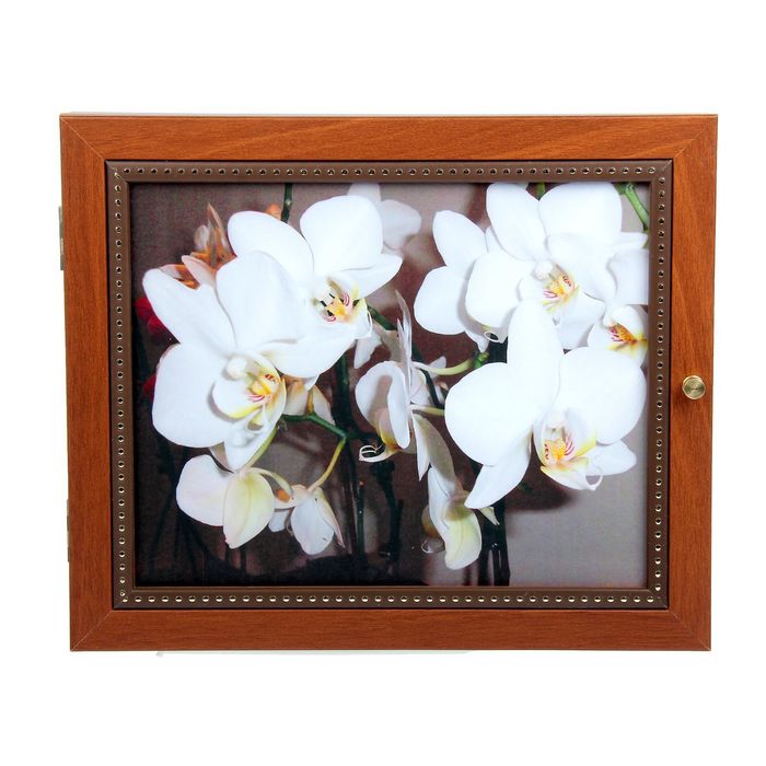 Ключница "Белые орхидеи" МИКС