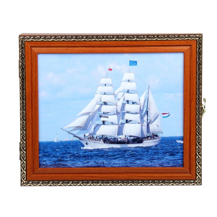 Ключница "Корабль в море" МИКС