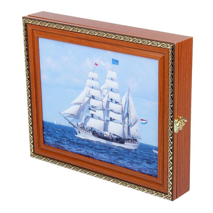 Ключница "Корабль в море" МИКС