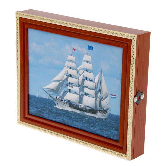 Ключница "Корабль в море" МИКС