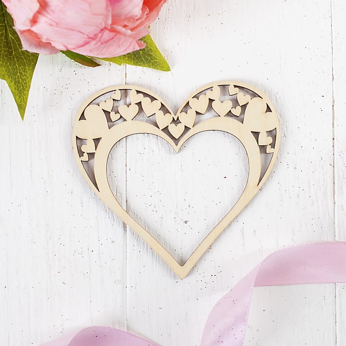 Подвеска резная под роспись"Сердце"