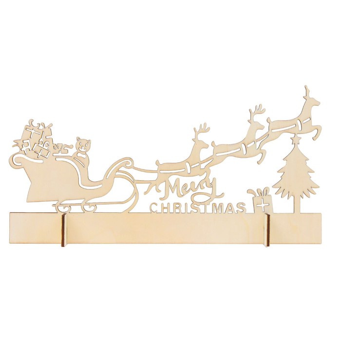 Декор на подставке под роспись "Счастливого Рождества"