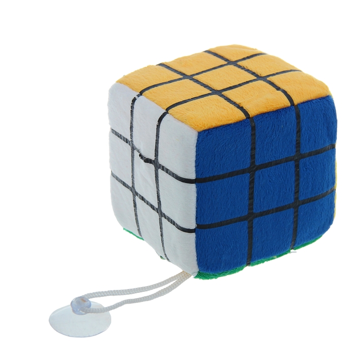 Мягкая игрушка-присоска "Куб в клетку"