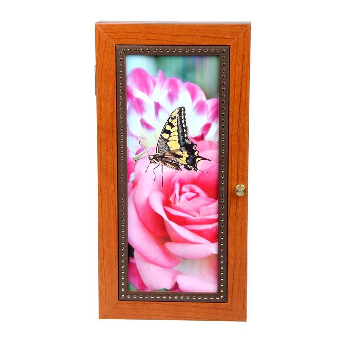 Ключница "Цветок с бабочкой" МИКС