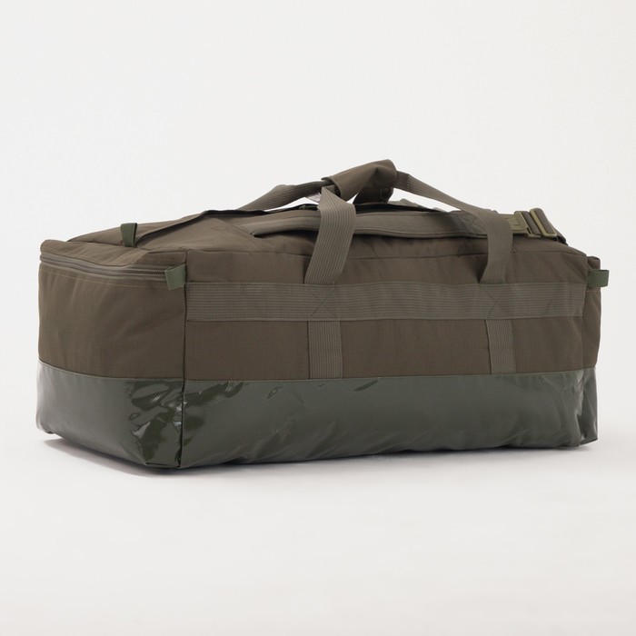 фото Сумка-рюкзак, отдел на молнии, 2 наружных кармана, объём - 100л, цвет зелёный huntsman