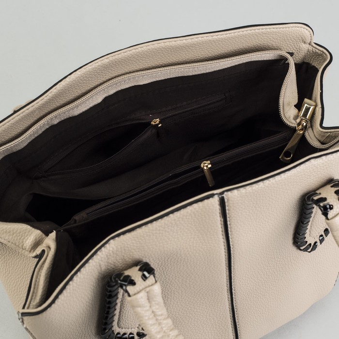 Сумка женская на молнии, 1 отдел с перегородкой, 1 наружный карман, цвет хаки