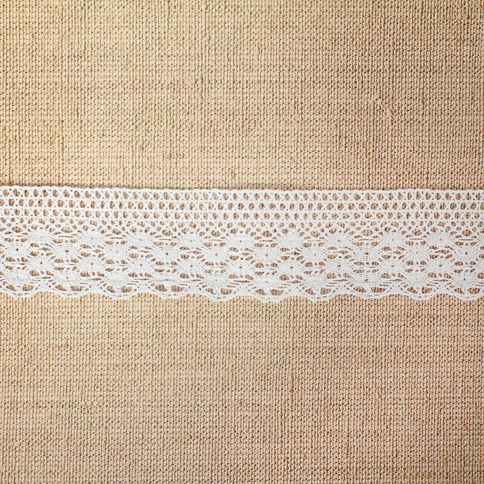 Кружево вязаное, ширина 45мм, 15±1м, цвет белый