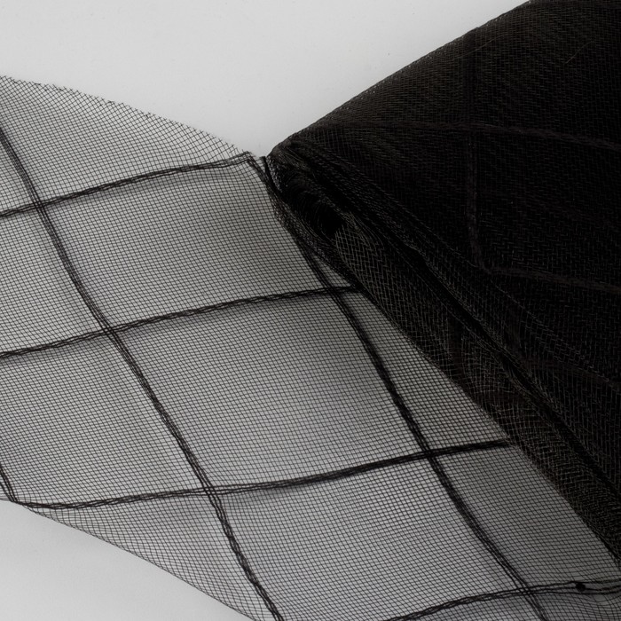 Регилин плоский "Клетка", большая, 160мм, 25±1м, цвет чёрный