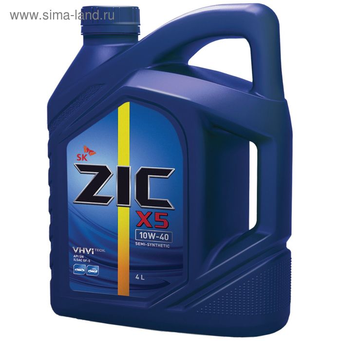 Масло моторное ZIC X5 10W-40, 4 л масло моторное zic x5 10w 40 diesel 4 л