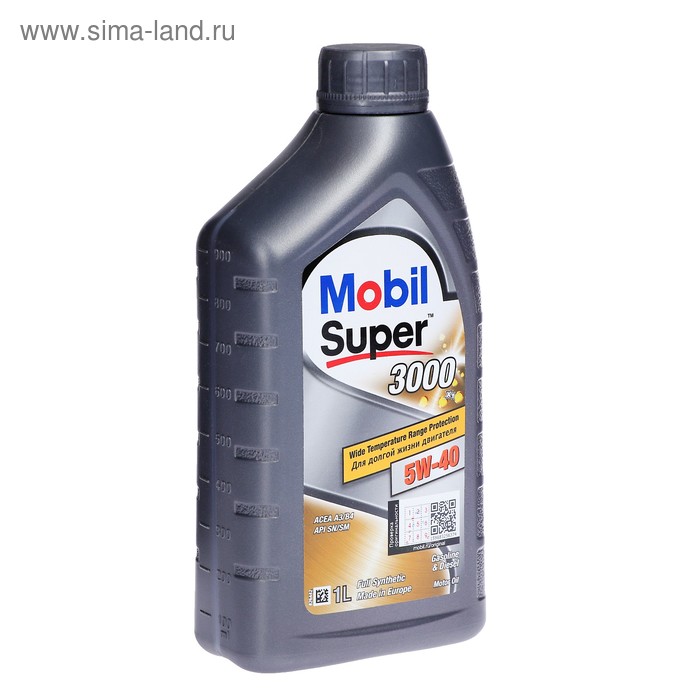Масло моторное Mobil SUPER 3000 X1 5w-40, 1 л синтетика масло моторное mobil super 3000 x1 5w 40 1 л синтетика