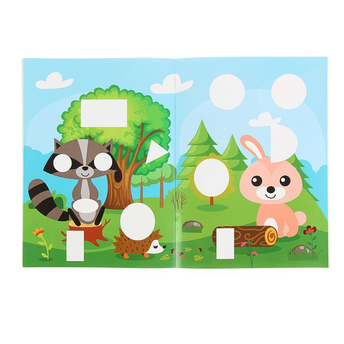 Полезные наклейки для малышей А4 "В лесу", 48 наклеек