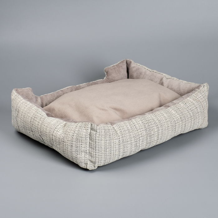 Лежанка-диван с двусторонней подушкой, 53 х 42 х 11 см, микс цветов