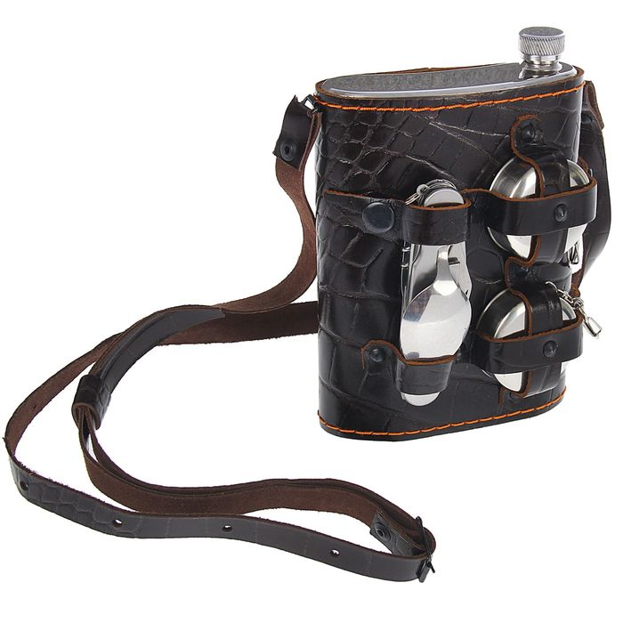 Фляжка "Походная", 0,7 л, нержав.сталь