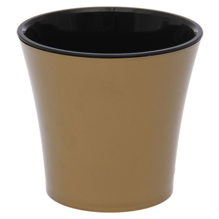 Горшок 600 мл "Арте", цвет золотой-черный