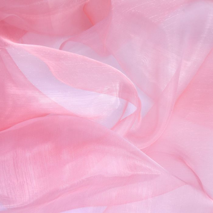 Штора Органза, ширина 300 см, высота 260 см, цвет светло-розовый