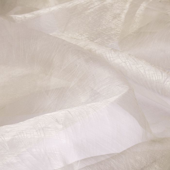 Штора Органза с тиснением, ширина 150 см, высота 260 см, цвет молочный