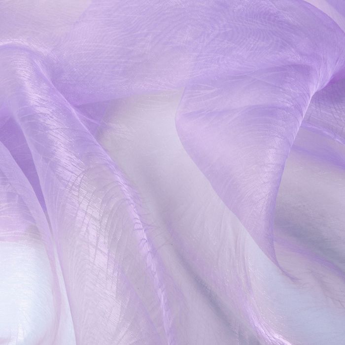Штора Органза с тиснением, ширина 150 см, высота 260 см, цвет сирень