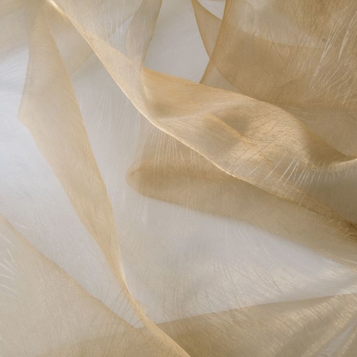 Штора Органза с тиснением, ширина 300 см, высота 260 см, цвет карамель