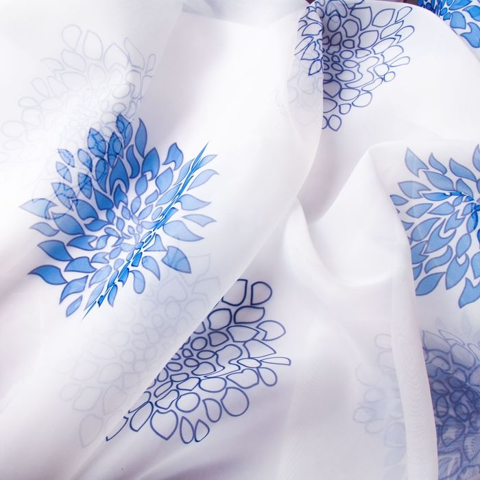 Штора вуаль-печать, принт МИКС, ширина 150 см, высота 260 см, цвет голубой