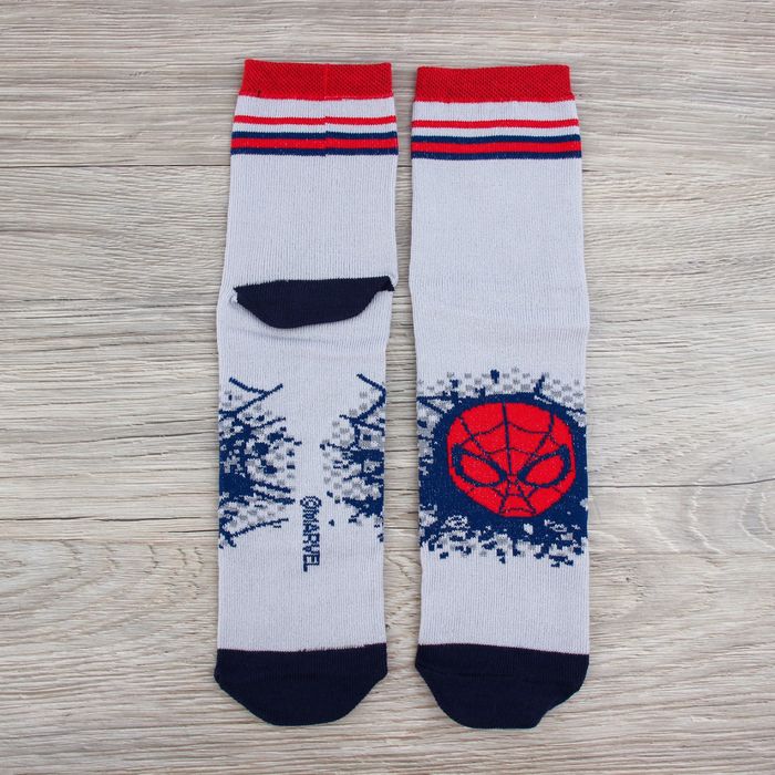 Носки детские "Лучший", Человек-паук, 20-22 см, 10-12 лет, 80% хлопок, 17% полиамид, 3% эластан
