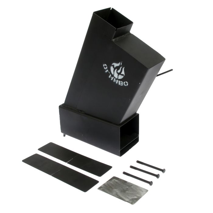 Печь ракетная "Пекарь" малая, с квадратной трубой, в мешке