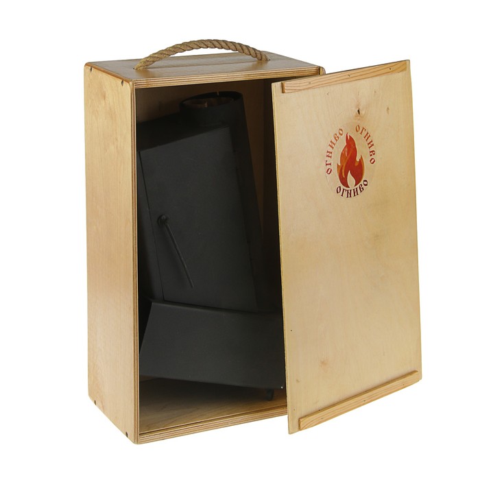 Печь ракетная "Пекарь" большая, с круглой трубой с ящиком