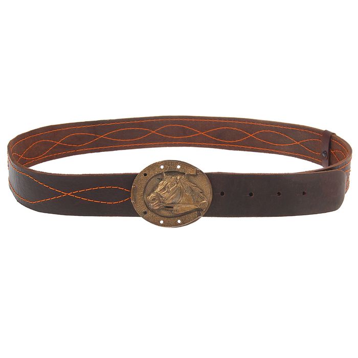 Ремень поясной "Подкова" натур.кожа, 140 см