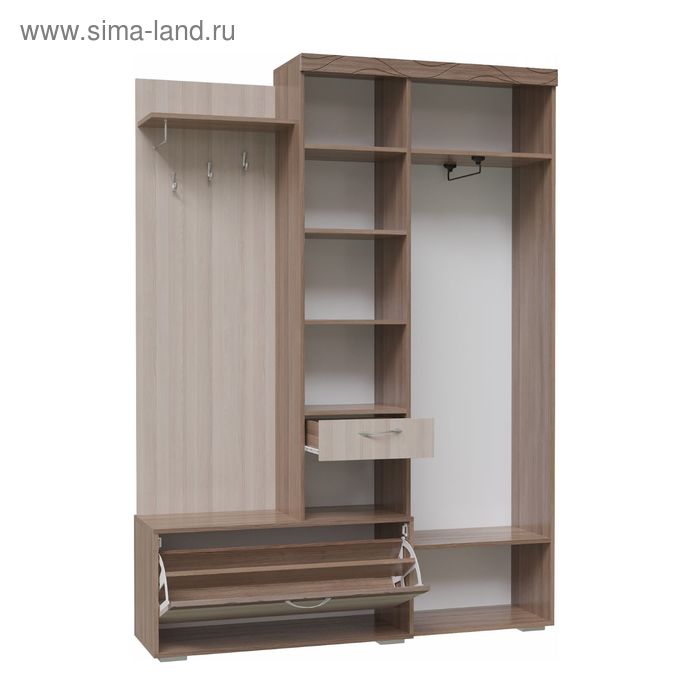 

Прихожая ЛЕО, 1470х370х2025, Ясень шимо темный/св МДФ-яс. темный