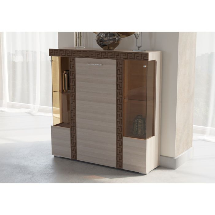 Тумба-комод Бостон 1200х325х1200 Ясень шимо светлый МДФ яс.темный