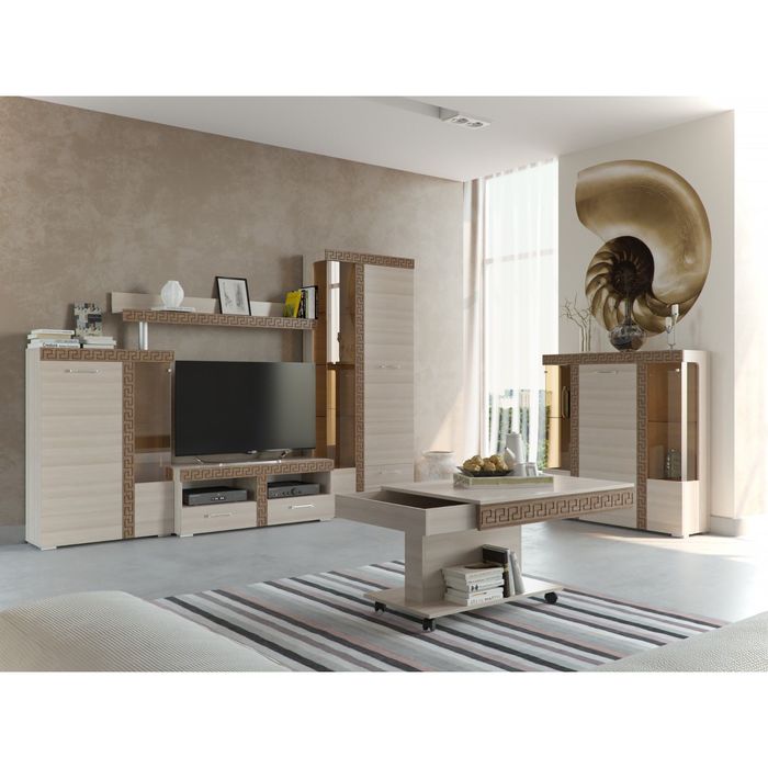 Тумба-комод Бостон 1200х325х1200 Ясень шимо светлый МДФ яс.темный