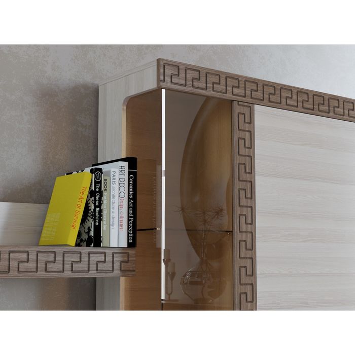 Тумба-комод Бостон 1200х325х1200 Ясень шимо светлый МДФ яс.темный