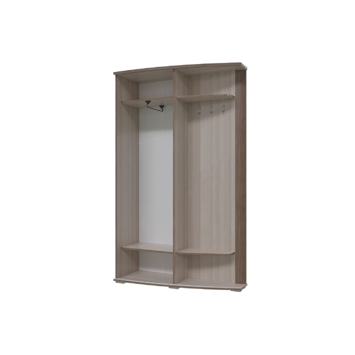 Прихожая КВАТРО 1170х425х2020 Ясень шимо темный/светлый