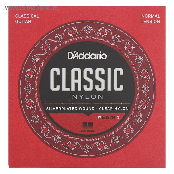 фото Струны d`addario для классической гитары нейлоновые student normal