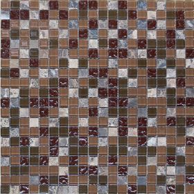 

Mозаика стеклянная Elada Mosaic HK-49 Crystal+Stone, сливовая, 327х327х4 мм