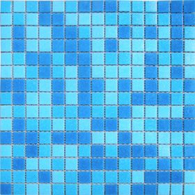 

Mозаика стеклянная Elada Mosaic МС107Р, голубая на бумаге, 327х327х4 мм