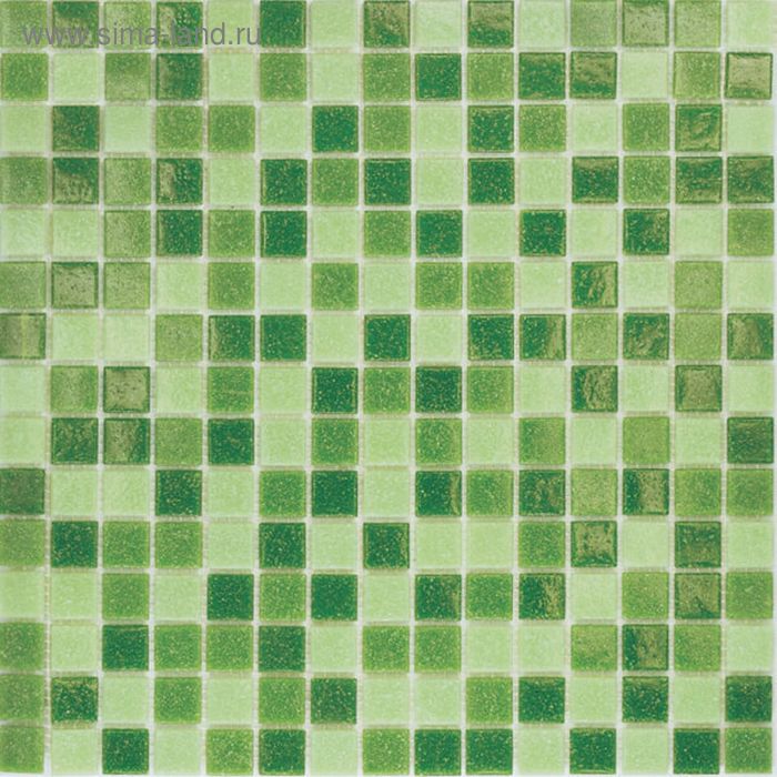Mозаика стеклянная Elada Mosaic MC109, зелёная, 327х327х4 мм