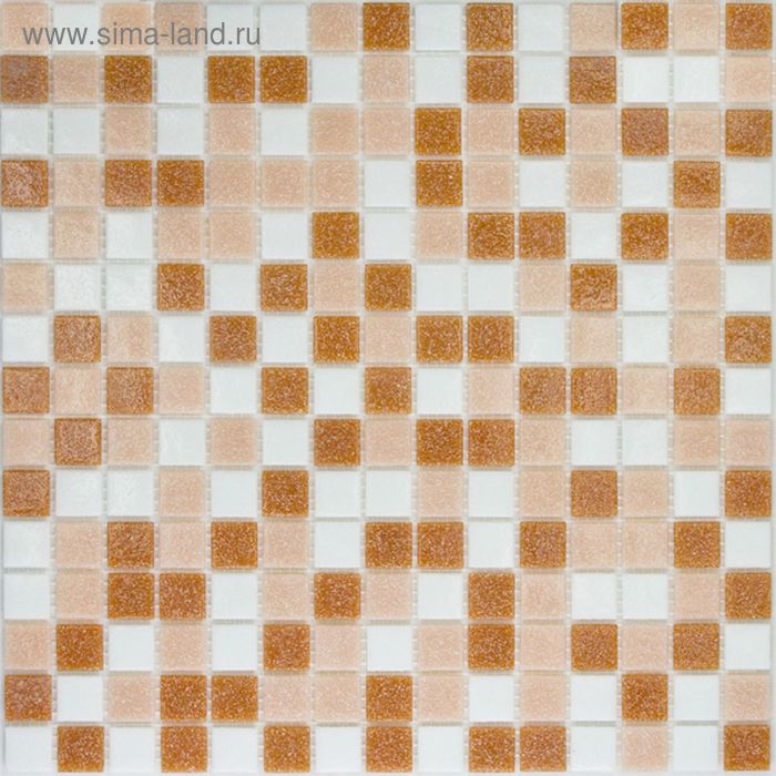 Mозаика стеклянная Elada Mosaic MC125, светло-коричневая, 327х327х4 мм