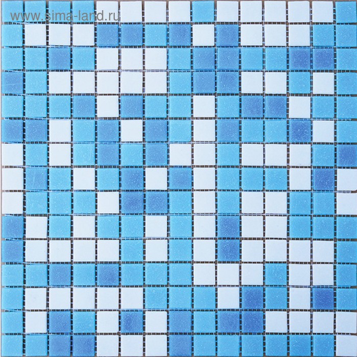 Mозаика стеклянная Elada Mosaic MCD002, бело-голубая, 327х327х4 мм