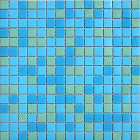 

Mозаика стеклянная Elada Mosaic MCD003, сине-зелёная, 327х327х4 мм