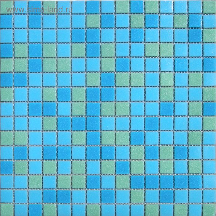 Mозаика стеклянная Elada Mosaic MCD003, сине-зелёная, 327х327х4 мм