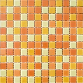 

Mозаика стеклянная Elada Mosaic CB002, жёлто-оранжевая, 327х327х4 мм
