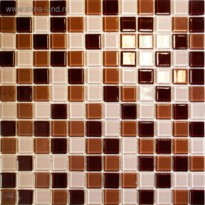 Mозаика стеклянная Elada Mosaic CB513, шоколадная, 327х327х4 мм