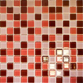 

Mозаика стеклянная Elada Mosaic CB908, шоколадно-малиновая, 327х327х4 мм