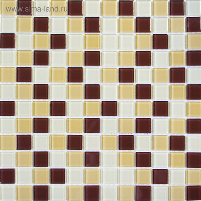 Mозаика стеклянная Elada Mosaic DM 104, песочно-коричневая, 327х327х4 мм