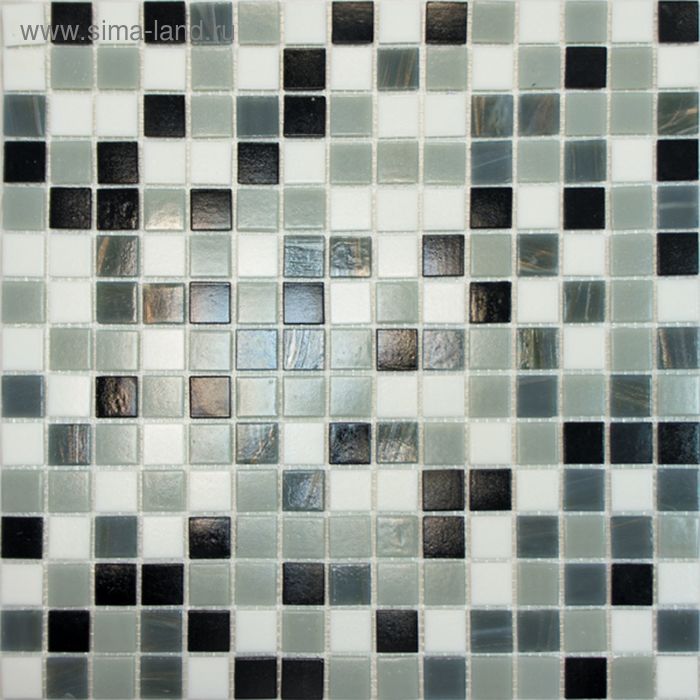 Mозаика стеклянная Elada Mosaic HK-16, серая, 327х327х4 мм