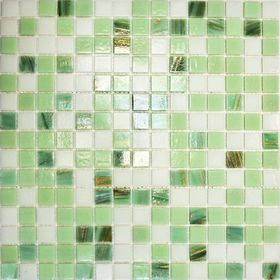 

Mозаика стеклянная Elada Mosaic HK-17, зелёная, 327х327х4 мм