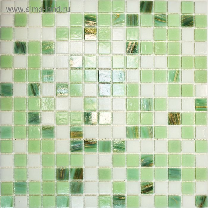 Mозаика стеклянная Elada Mosaic HK-17, зелёная, 327х327х4 мм